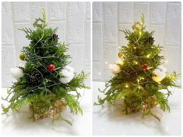 クリスマスツリー
形作りが難しい